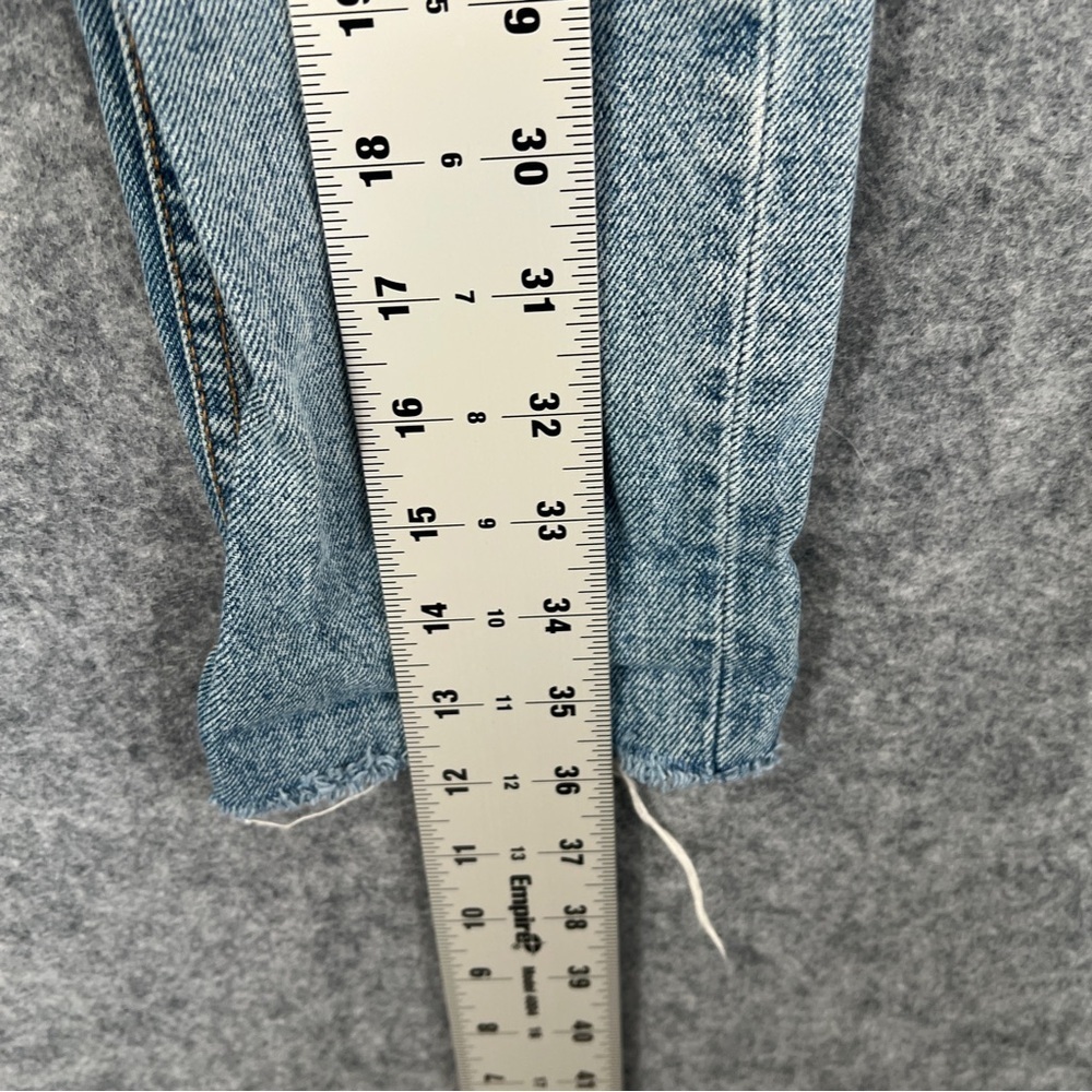 GRLFRND Karolina Denim Buttonfly Blue Jeans Distressed Destroyed Size 24 - Picture 8 of 11